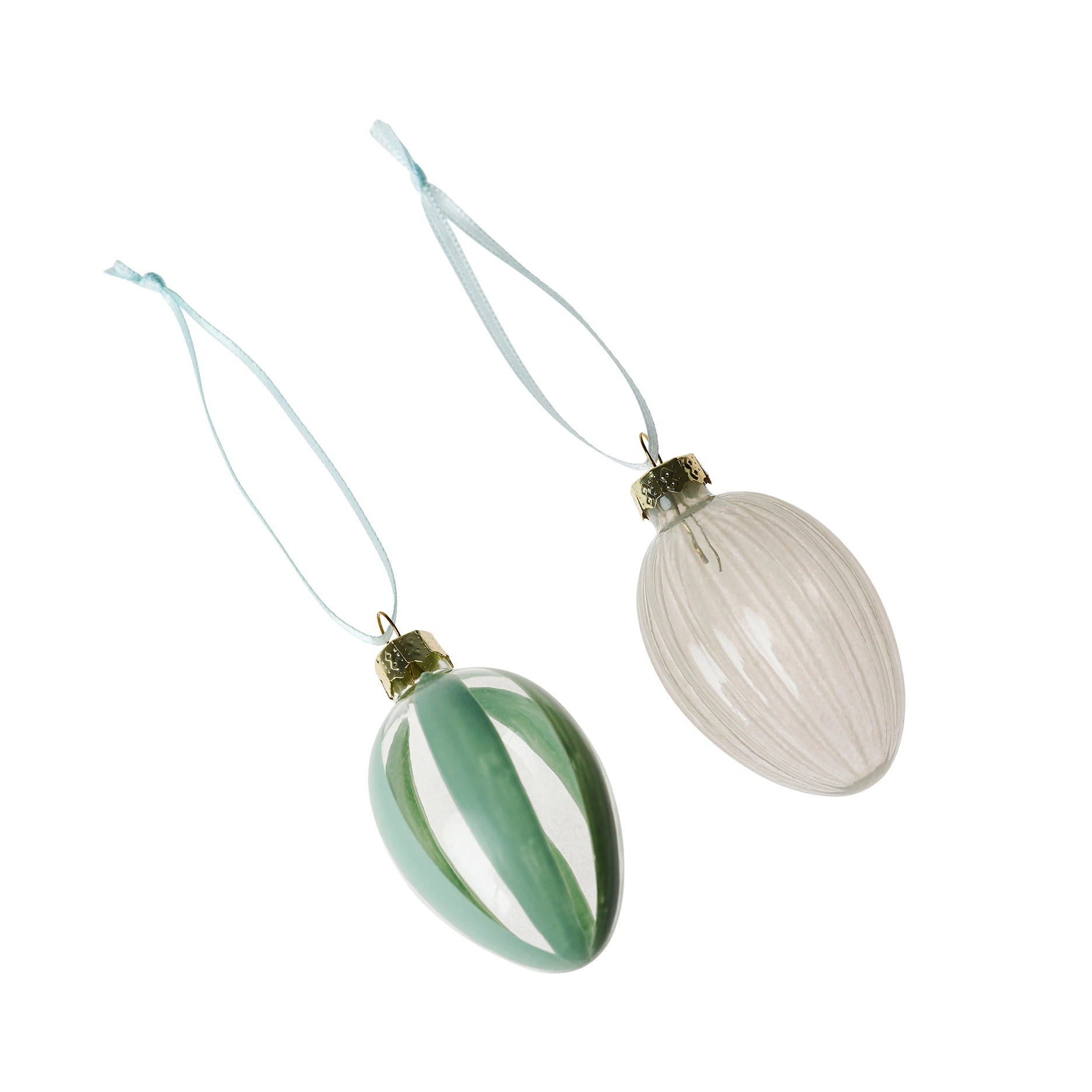 Stripe Osterei 2 Stk Hellblau